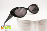 Vintage 80s NOS CONCERT 435 N Oval classic black cat eye sunglasses, New Old Stock