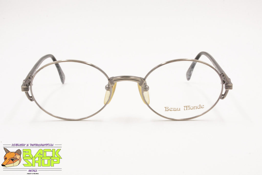 BEAU MONDE mod. Norwich Oval luxury eyewear frame lateral deco