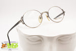 BEAU MONDE mod. Norwich Oval luxury eyewear frame lateral deco, Metal lover stempunk, New Old Stock