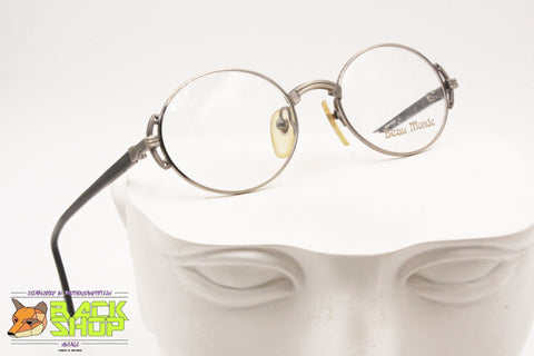 BEAU MONDE mod. Norwich Oval luxury eyewear frame lateral deco, Metal lover stempunk, New Old Stock