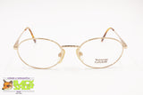 Vintage oval golden frame chiseled NAZARENO GABRIELLI, 53[]22 135, Vintage italian glasses, New Old Stock