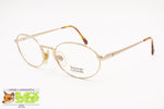 Vintage oval golden frame chiseled NAZARENO GABRIELLI, 53[]22 135, Vintage italian glasses, New Old Stock