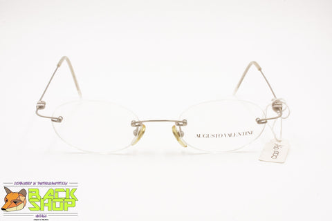 AUGUSTO VALENTINI M7449 col. 198 Rimless eyeglass frame oval lenses, New Old Stock