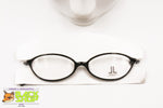 Lancetti LL 164 classic glasses, women frame oval cat eye, black lucite acetate, Deadstock New