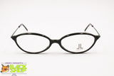 Lancetti LL 164 classic glasses, women frame oval cat eye, black lucite acetate, Deadstock New