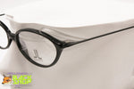 Lancetti LL 164 classic glasses, women frame oval cat eye, black lucite acetate, Deadstock New