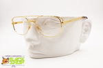 BOZZINI High class golden aviator frame, men vintage 1970s rare eyeglass, New Old Stock 70s