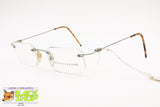 AUGUSTO VALENTINI M7450 col. 191 Rimless eyeglass frame rectangular lenses, New Old Stock