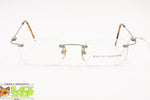 AUGUSTO VALENTINI M7450 col. 191 Rimless eyeglass frame rectangular lenses, New Old Stock