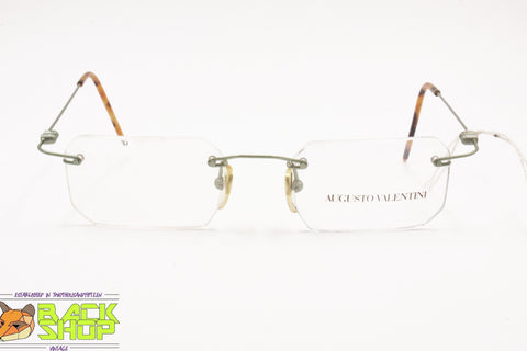 AUGUSTO VALENTINI M7450 col. 191 Rimless eyeglass frame rectangular lenses, New Old Stock
