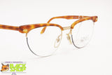 Vintage cat eye frame orange tortoise LOOK mod. 076/4, Halr rimmed women frame, New Old Stock 1980s