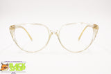 Clear transparent cat eye frame eyeglass, ELEGANCE mod. MARILYN, New Old Stock 1970s
