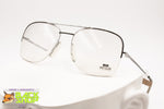 METZLER INTERNATIONAL Vintage 80s eyeglass frame aviator pilot, half rimmed squared, New Old Stock 1980s