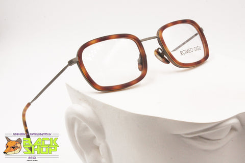 ROMEO GIGLI RG61 glasses frame, Double rims darken tortoise opaque, Men Male eyeglass, New Old Stock 90s