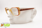 PIN'S Vintage NOS women eyeglass frame, acetate shaded brown cat eye squared, New Old Stock