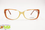 PIN'S Vintage NOS women eyeglass frame, acetate shaded brown cat eye squared, New Old Stock