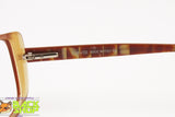 PIN'S Vintage NOS women eyeglass frame, acetate shaded brown cat eye squared, New Old Stock