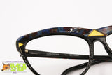 GALITZINE by SOLINE Oversize Vintage Sunglasses frame, Acetate with blue rainbow upper line colorfull, New Old Stock 1980s