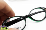 Women eyeglasses frame black green, RIVOLI collab by C. DUNHILL by FAVA, New Old Stock 90s