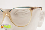 GREENSYSTEM 1970s caramel acetate frame eyeglasses, lined eyebrows, New Old Stock 1970s