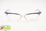 ROMEO GIGLI RG213 210 women cat eye eyeglasses, Clear & "spruce blue", composite plastic material, New Old Stock