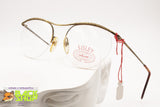 SISLEY S/046 237 Vintage eyeglass frame round, Half rimmed half frame, Aged coloration, New Old Stock