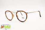 ENRICO COVERI by FMG 452/C Vintage glasses frame round pantos, double rims darken havana, New Old Stock 1980s
