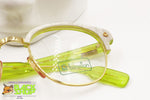 BENETTON Wayfarer frame women ladies, Pearly eyebrows highlighter color, New Old Stock 1980s
