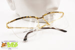 LAURA BIAGIOTTI V125 Squared half rimmed frame, Animalier intense color, New Old Stock 1980s