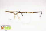 LAURA BIAGIOTTI V125 Squared half rimmed frame, Animalier intense color, New Old Stock 1980s