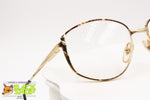 MATCH-POINT Made in Italy Vintage glasses frame, simply lines golden color, New Old Stock